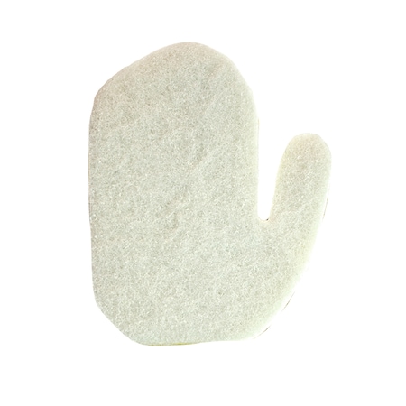 Popular Life Kleen Mitt, Fine Grade Scouring Pad White Mitt Refill, Right Hand PL-MS-KMWM-5-RHRF-36